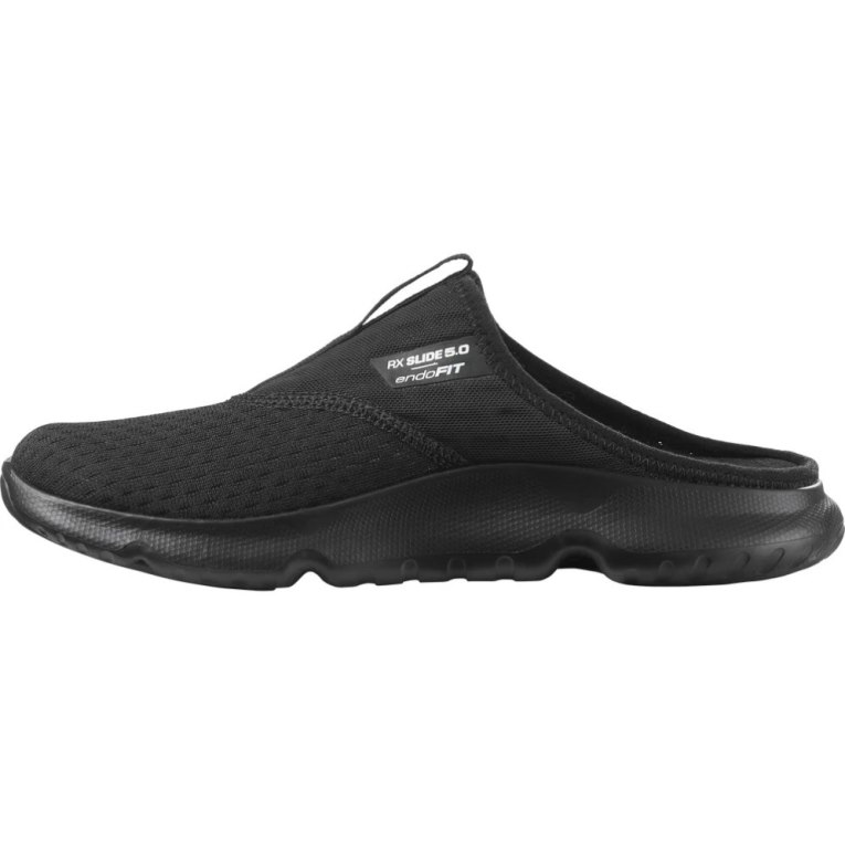 Black Salomon Reelax 5.0 Women's Slides | PH 58164D